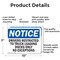 Signmission Drivers Restricted To Truck Loading Dock OSHA Notice Sign, Aluminum, 10in W x 7in L, 2PK OS-2PACK-NS-A-710-L-15519 - alternate 4